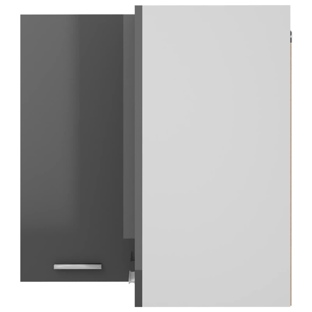 vidaXL Ντουλάπι Γωνία Κρεμαστό Lyon Γυαλ. Γκρι 57x57x60εκ. από