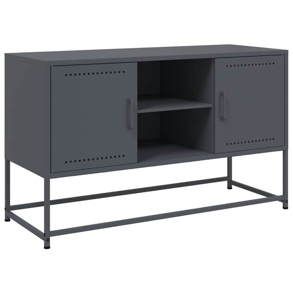 vidaXL Έπιπλο Τηλεόρασης Ανθρακί 100,5x39x60,5 εκ. από Ατσάλι