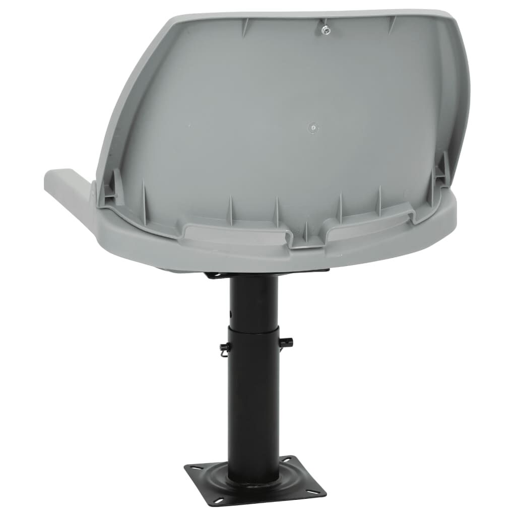 vidaXL Κάθισμα Σκάφους Πτυσσόμ. 2 τεμ. Γκρι 48x51x41 εκ Χωρίς Μαξιλάρι