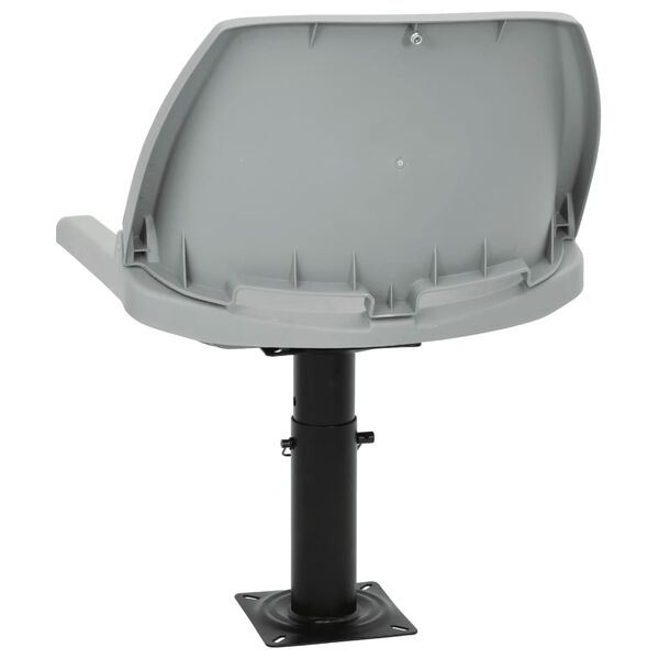 vidaXL Κάθισμα Σκάφους Πτυσσόμ. 2 τεμ. Γκρι 48x51x41 εκ Χωρίς Μαξιλάρι