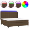 vidaXL &Kappa;&rho;&epsilon;&beta;ά&tau;&iota; Boxspring &mu;&epsilon; &Sigma;&tau;&rho;ώ&mu;&alpha; & LED &Sigma;&kappa;.&Kappa;&alpha;&phi;έ 180x200&epsilon;&kappa;. &Upsilon;&phi;&alpha;&sigma;&mu;ά&tau;&iota;&nu;&omicron;