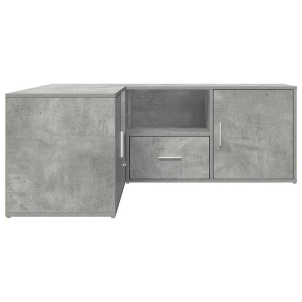 vidaXL Ντουλάπι Γωνιακό Γκρι Σκυροδέματος 200x40x45εκ. από Επεξ. Ξύλο