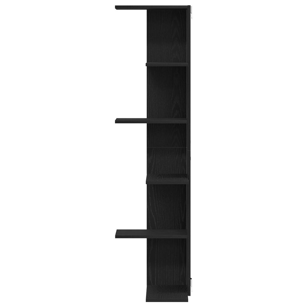 vidaXL Γωνιακό Ράφι Μαύρο Δρυς 36,5x36,5x140 εκ. Επεξεργασμένο Ξύλο