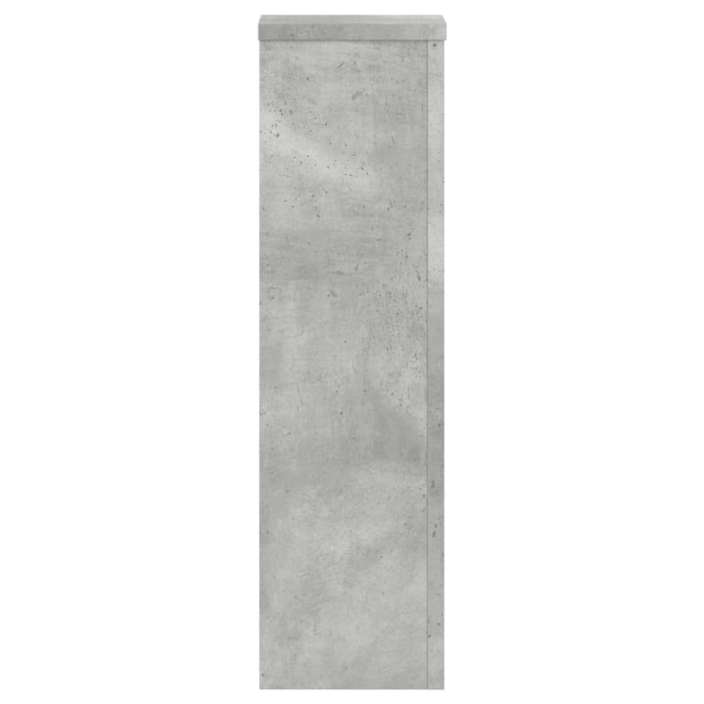 vidaXL Βάσεις Φυτών 2 τεμ. Γκρι Σκυρ. 17x17x60 εκ. Επεξεργασμένο Ξύλο