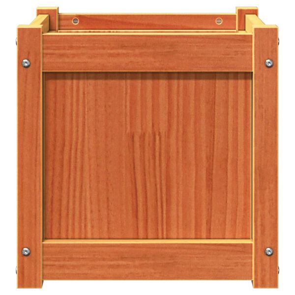 vidaXL Ζαρντινιέρα Καφέ Κεριού 40 x 40 x 40 εκ. από Μασίφ Ξύλο Πεύκου