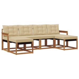 vidaXL &Sigma;&epsilon;&iota;&rho;ά &Kappa;&alpha;&nu;&alpha;&pi;έ &Epsilon;&xi;&omega;&tau;&epsilon;&rho;&iota;&kappa;&omicron;ύ &mu;&epsilon; &mu;&alpha;&xi;&iota;&lambda;ά&rho;&iota; 6 pcs &Phi;&upsilon;&sigma;&iota;&kappa;ό &kappa;&alpha;&iota; &Mu;&pi;&epsilon;&zeta;