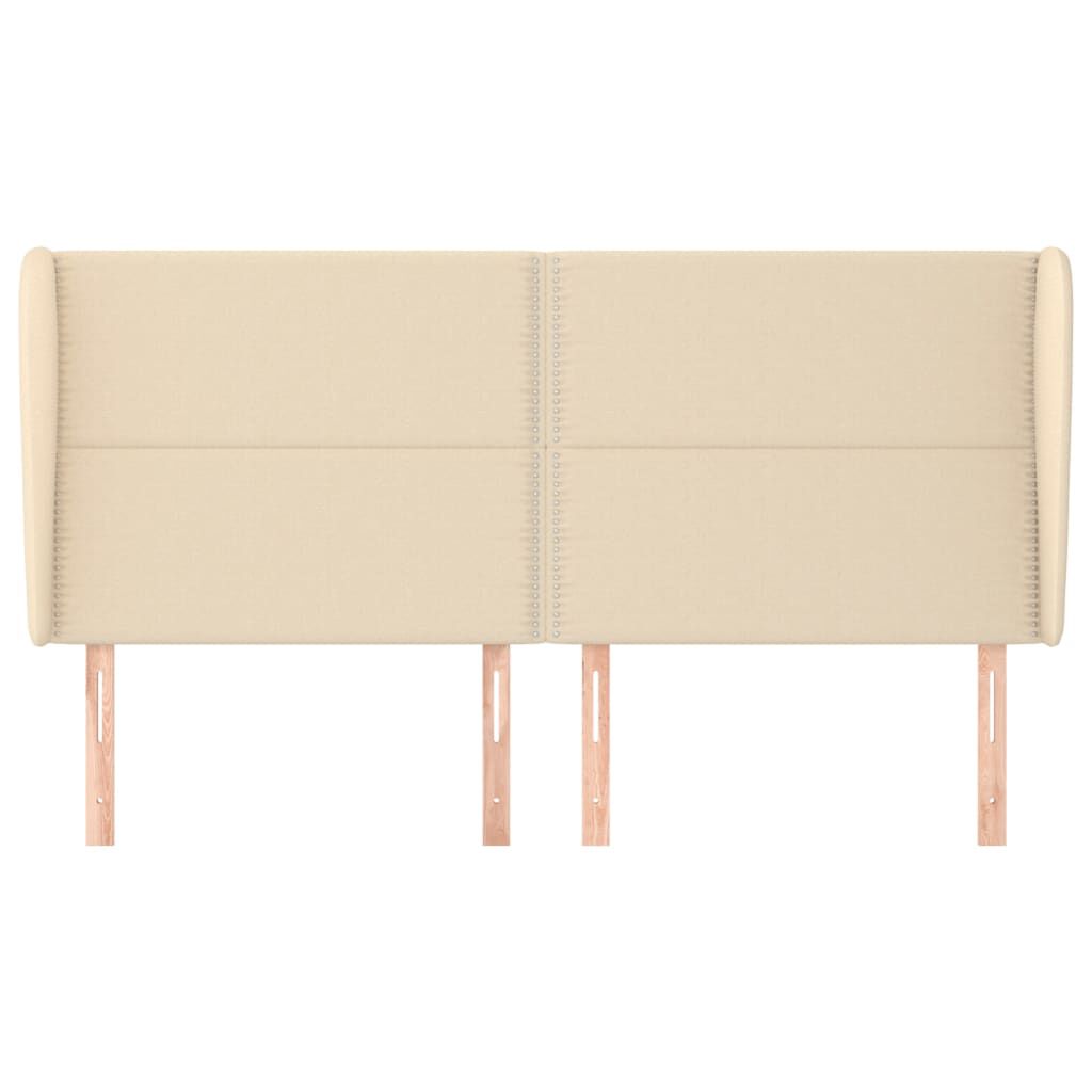 vidaXL Κεφαλάρι με Πτερύγια Κρεμ 203x23x118/128 εκ. Υφασμάτινο