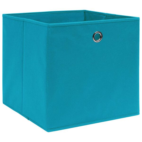 vidaXL Κουτιά Αποθήκευσης 10 τεμ. Γαλάζια 28x28x28 εκ.Ύφασμα Non-woven