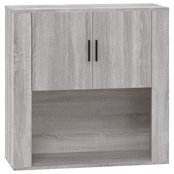 vidaXL Ντουλάπι Τοίχου Γκρι Sonoma 80x33x80 εκ. Επεξεργασμένο Ξύλο