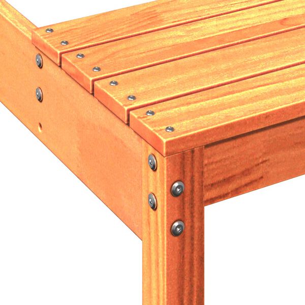 vidaXL Τραπέζι Πικνίκ Καφέ Κεριού 110x134x75 εκ. από Μασίφ Ξύλο Πεύκου
