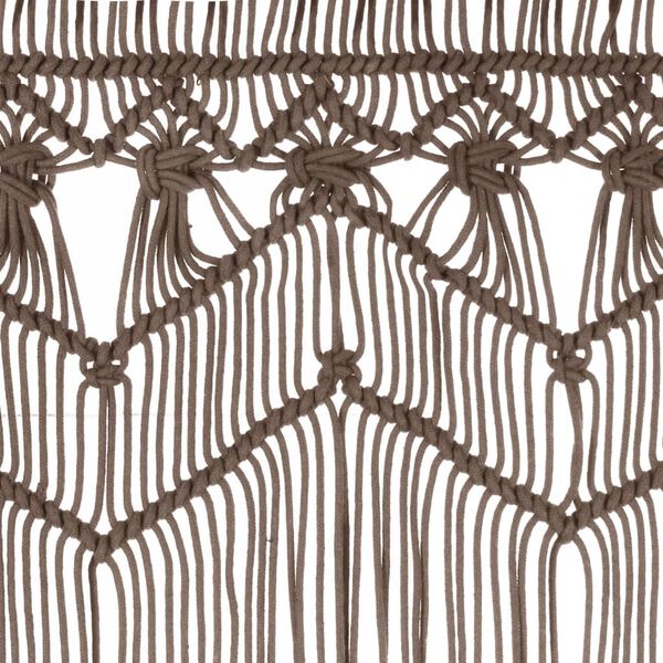vidaXL Κουρτίνα Μακραμέ Taupe 140 x 240 εκ. Βαμβακερή