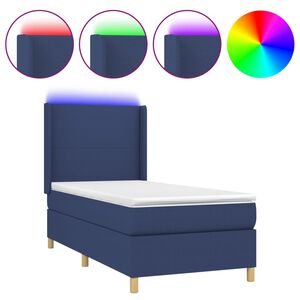 vidaXL &Kappa;&rho;&epsilon;&beta;ά&tau;&iota; Boxspring &mu;&epsilon; &Sigma;&tau;&rho;ώ&mu;&alpha; & LED &Mu;&pi;&lambda;&epsilon; 100x200 &epsilon;&kappa;. &Upsilon;&phi;&alpha;&sigma;&mu;ά&tau;&iota;&nu;&omicron;