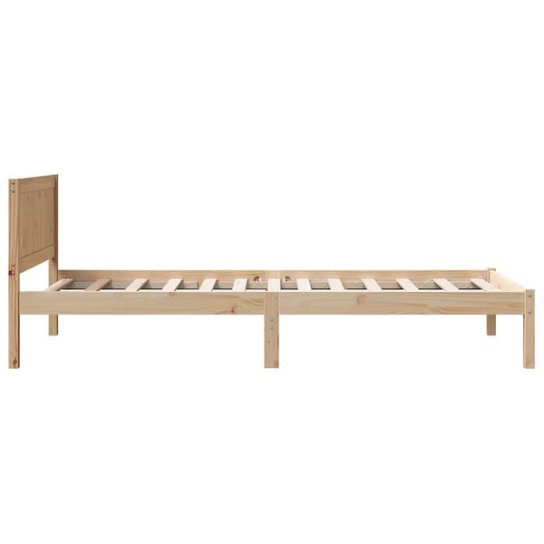 vidaXL Σκελετός Κρεβατιού Καφέ 75 x 190 cm Μασίφ ξύλο πεύκου