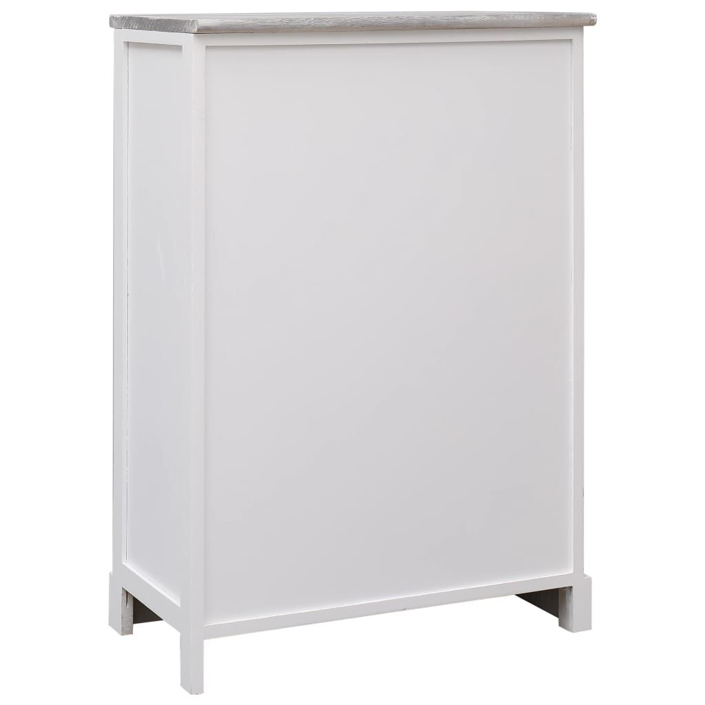 vidaXL Ντουλάπι με 10 Συρτάρια Γκρι 113 x 30 x 79 εκ. από Ξύλο