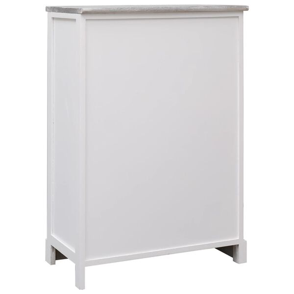 vidaXL Ντουλάπι με 10 Συρτάρια Γκρι 113 x 30 x 79 εκ. από Ξύλο