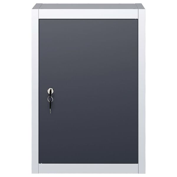 vidaXL Ντουλάπι Εργαλείων Τοίχου Βιομηχανικό Στιλ Μαύρο/Γκρι Μεταλλικό