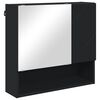 vidaXL Σετ Επίπλων Μπάνιου Επιτοίχιο 4 pcs Μαύρο 61 x 35 x 64 εκ.