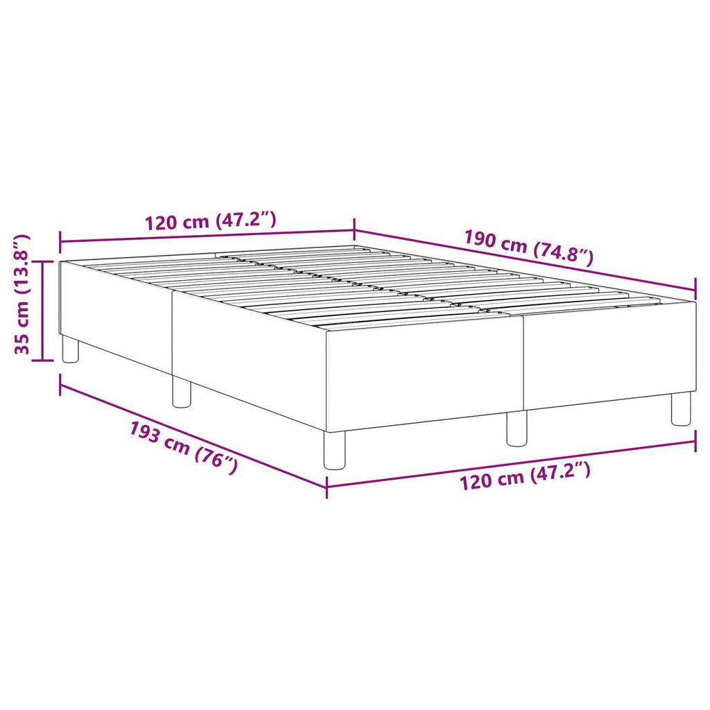 vidaXL Κρεβάτι με ελατήρια Γκρι Πράσινο 120 x 190 cm Βελούδο