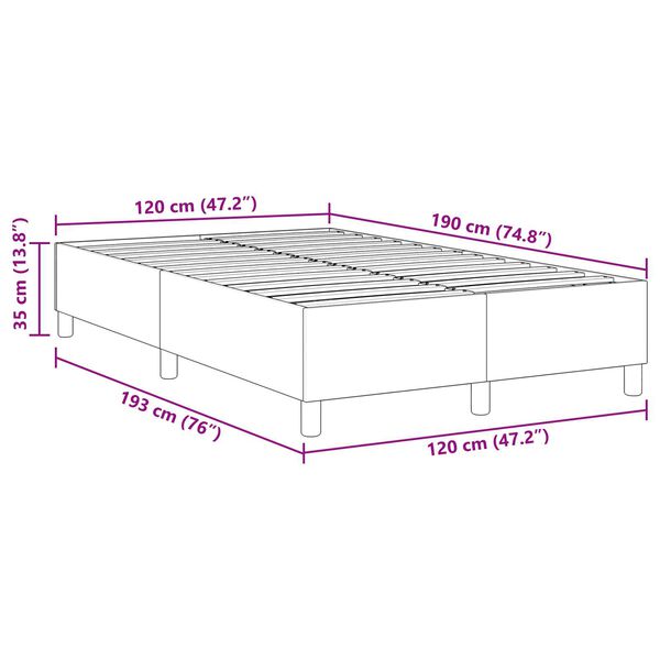 vidaXL Κρεβάτι με ελατήρια Γκρι Πράσινο 120 x 190 cm Βελούδο