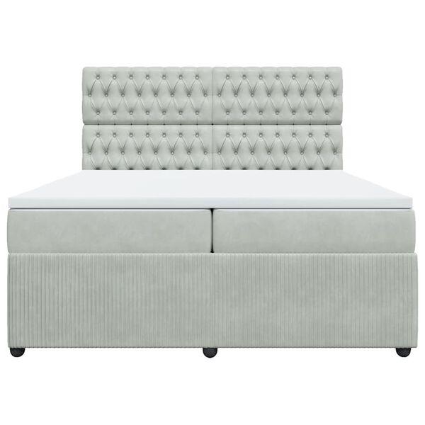 vidaXL &Kappa;&rho;&epsilon;&beta;ά&tau;&iota; Boxspring &mu;&epsilon; &Sigma;&tau;&rho;ώ&mu;&alpha; &Alpha;&nu;&omicron;&iota;&chi;&tau;ό &Gamma;&kappa;&rho;&iota; 200x200 &epsilon;&kappa;. &Beta;&epsilon;&lambda;&omicron;ύ&delta;&iota;&nu;&omicron;