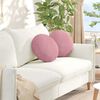 vidaXL Μαξιλάρια καθισμάτων 2 pcs Ροζ Ø 40 x 13 εκ. Βελούδο