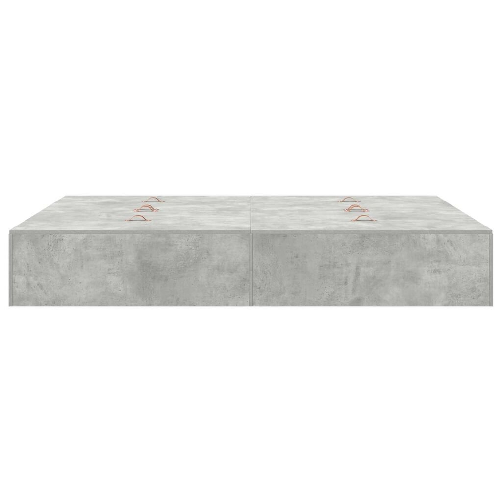 vidaXL Κρεβάτι Αποθήκευσης Γκρι Σκυρόδεμα 160x200 cm