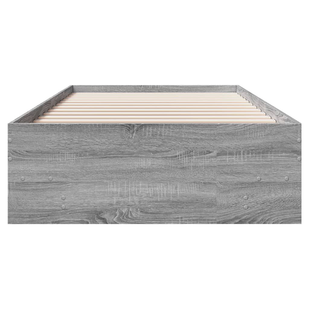vidaXL Πλαίσιο Κρεβατιού Γκρι Sonoma 100x200 εκ. Επεξεργασμένο Ξύλο