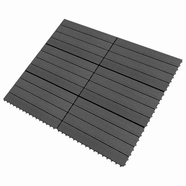 vidaXL &Pi;&lambda;&alpha;&kappa;ά&kappa;&iota; &Delta;&alpha;&pi;έ&delta;&omicron;&upsilon; 6 pcs &Mu;&alpha;ύ&rho;&omicron; 60 x 30 cm WPC