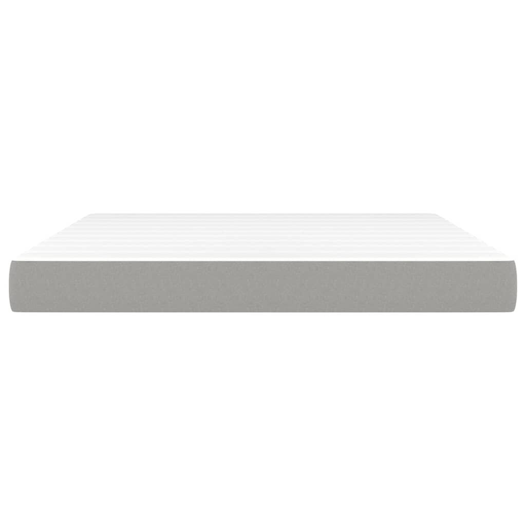 vidaXL Στρώμα με Pocket Springs Ανοιχτό Γκρι 180x200x20 εκ. Υφασμάτινο
