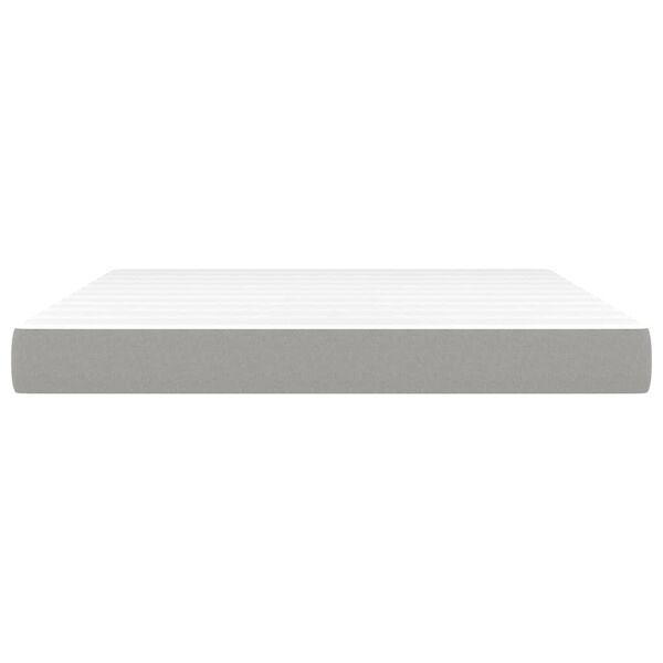 vidaXL Στρώμα με Pocket Springs Ανοιχτό Γκρι 180x200x20 εκ. Υφασμάτινο