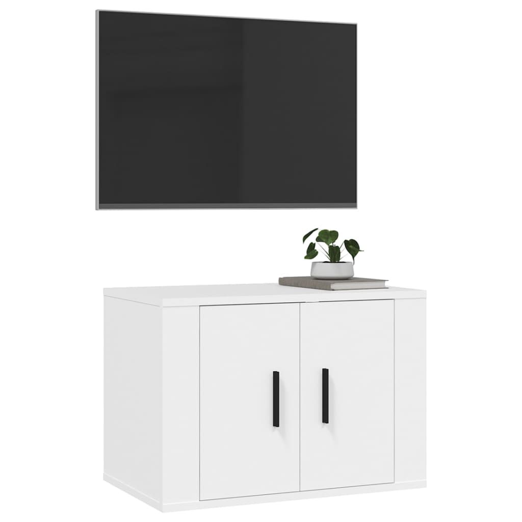 vidaXL Έπιπλο Τηλεόρασης Επιτοίχιο Λευκό 57 x 34,5 x 40 εκ.