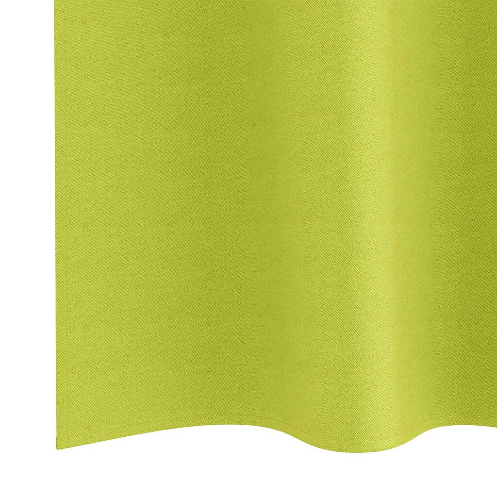 vidaXL Κουρτίνες με κουρτίνες 2 pcs Λαχανί 140 x 140 cm Πολυεστέρας