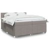 vidaXL &Kappa;&rho;&epsilon;&beta;ά&tau;&iota; Boxspring &mu;&epsilon; &Sigma;&tau;&rho;ώ&mu;&alpha; Taupe 200x200 &epsilon;&kappa;. &Upsilon;&phi;&alpha;&sigma;&mu;ά&tau;&iota;&nu;&omicron;