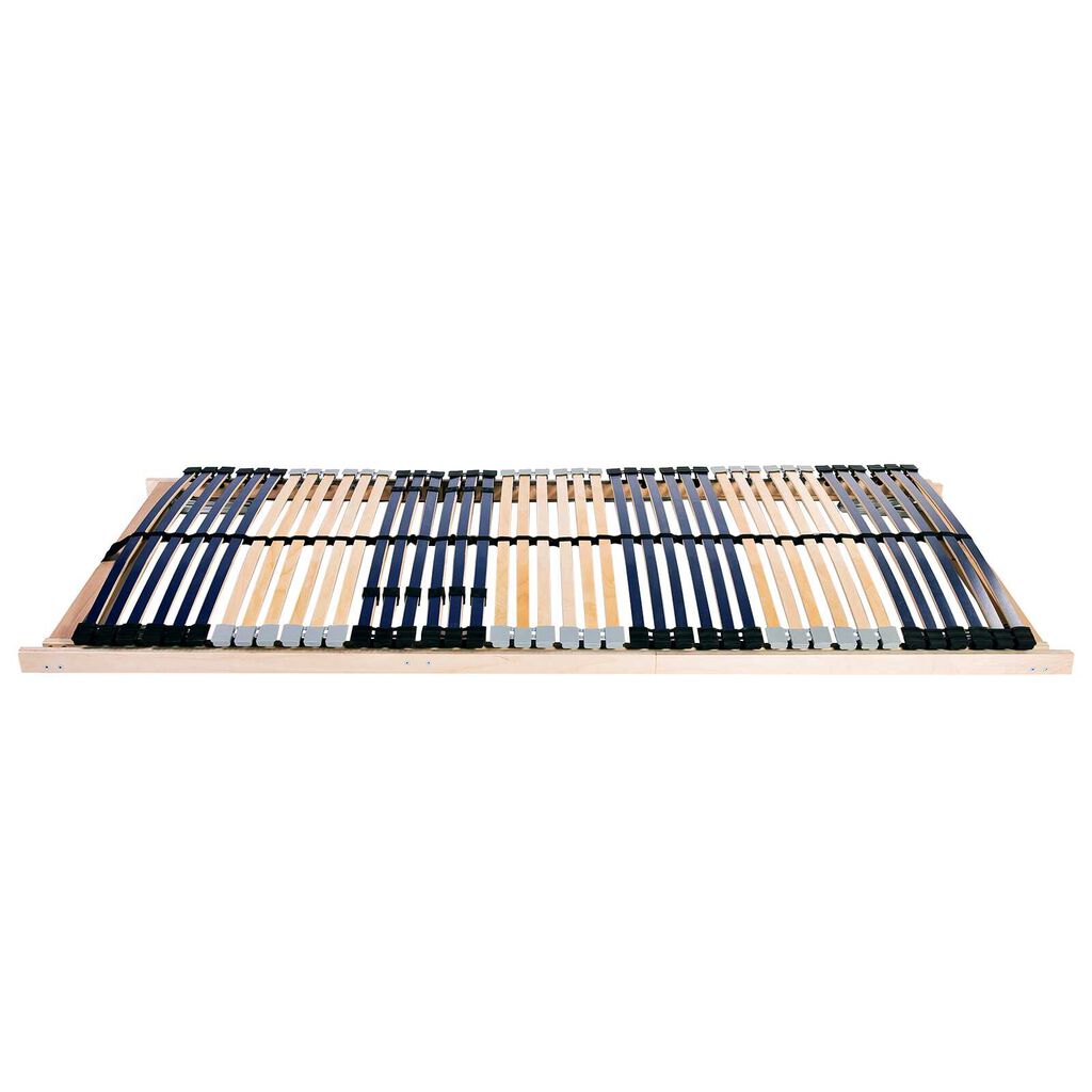 vidaXL Βάση κρεβατιού με λάμες Καφέ 90 x 190 cm Στερεό Ξύλο Μηλιάς