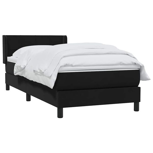 vidaXL &Kappa;&rho;&epsilon;&beta;ά&tau;&iota; Boxspring &mu;&epsilon; &Sigma;&tau;&rho;ώ&mu;&alpha; &Mu;&alpha;ύ&rho;&omicron; 90x220 &epsilon;&kappa;. &Beta;&epsilon;&lambda;&omicron;ύ&delta;&iota;&nu;&omicron;