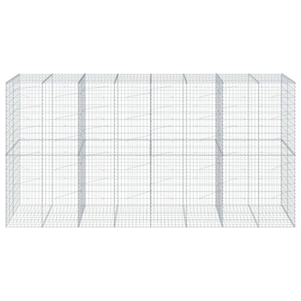 vidaXL Συρματοκιβώτιο με Κάλυμμα 400x100x200εκ από Γαλβανισμένο Χάλυβα
