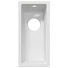 vidaXL Σιντρινο κουζίνας Λευκό 21 x 44 x 14 εκ. Γρανίτης