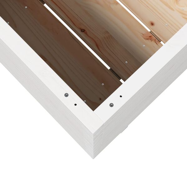 vidaXL Ζαρντινιέρα Κήπου Λευκή 90x40x72,5 εκ. από Μασίφ Ξύλο Πεύκου