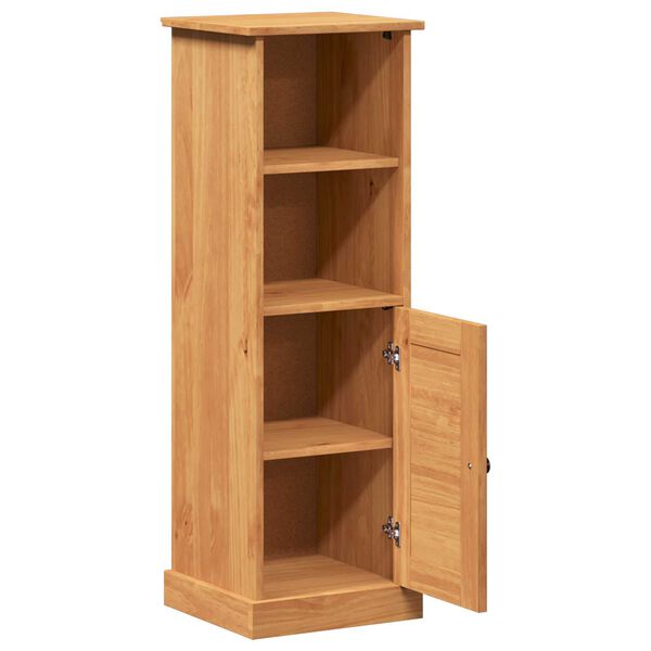 vidaXL Ντουλάπι Μπάνιου καφέ μελί 37 x 34 x 110 εκ Μασίφ ξύλο πεύκου