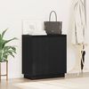 vidaXL Κομοδίνο Μαύρη Οξυά 71 x 34.5 x 75 εκ. Επεξεργασμένο ξύλο