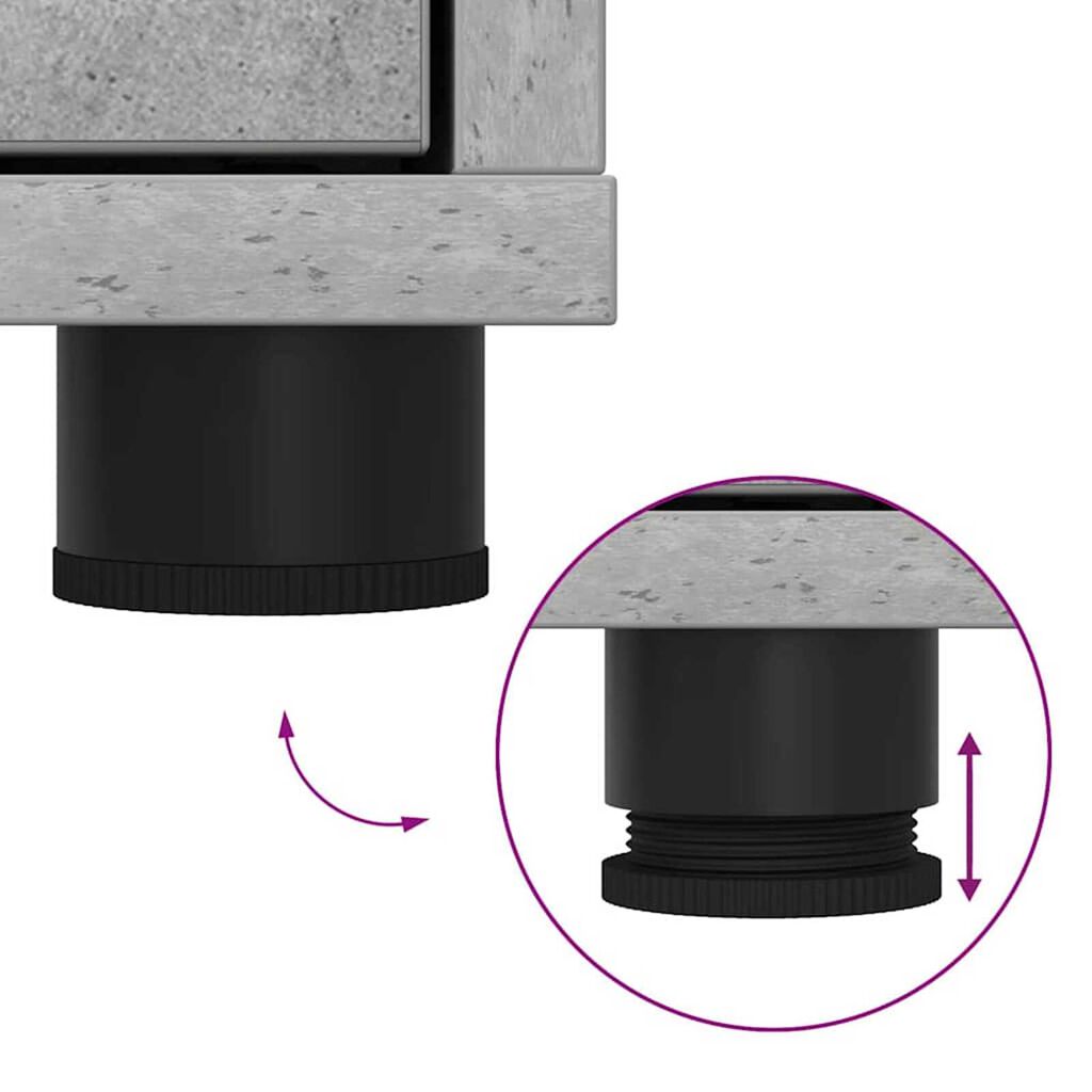 vidaXL Σετ 4 τεμαχίων για ντουλάπα τηλεόρασης 4 pcs Γκρι σκυροδέματος
