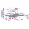 vidaXL Κρεβάτι Βιβλιοθήκη Χωρίς Στρώμα 180x200 εκ Μασίφ Ξύλο Πεύκου