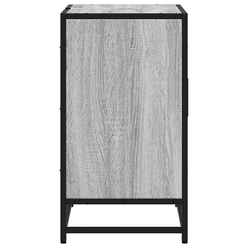 vidaXL Ντουλάπι νιπτήρα μπάνιου γκρι Sonoma 65x33x60 cm