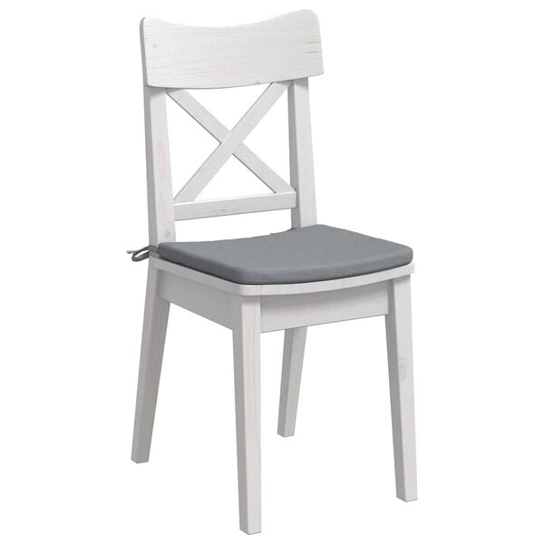 vidaXL Μαξιλάρια καθισμάτων 4 pcs Ανοιχτό γκρι 40 x 40 x 3 cm ύφασμα