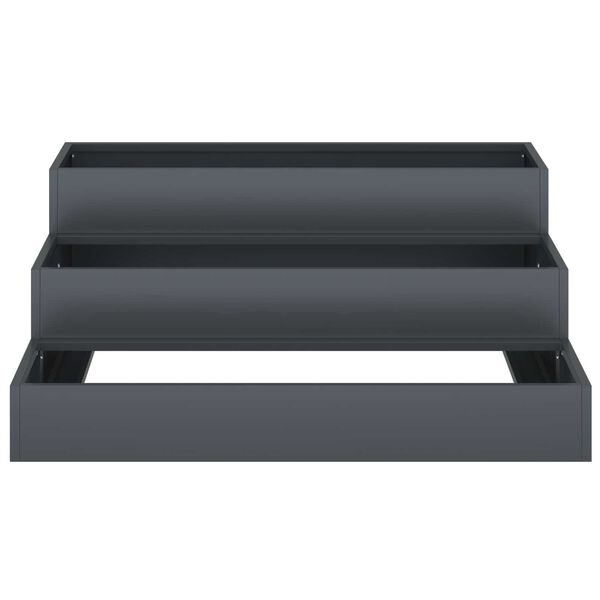 vidaXL Γλάστρα Κήπου Ανθρακί 90 x 90 x 35 εκ Ατσάλι