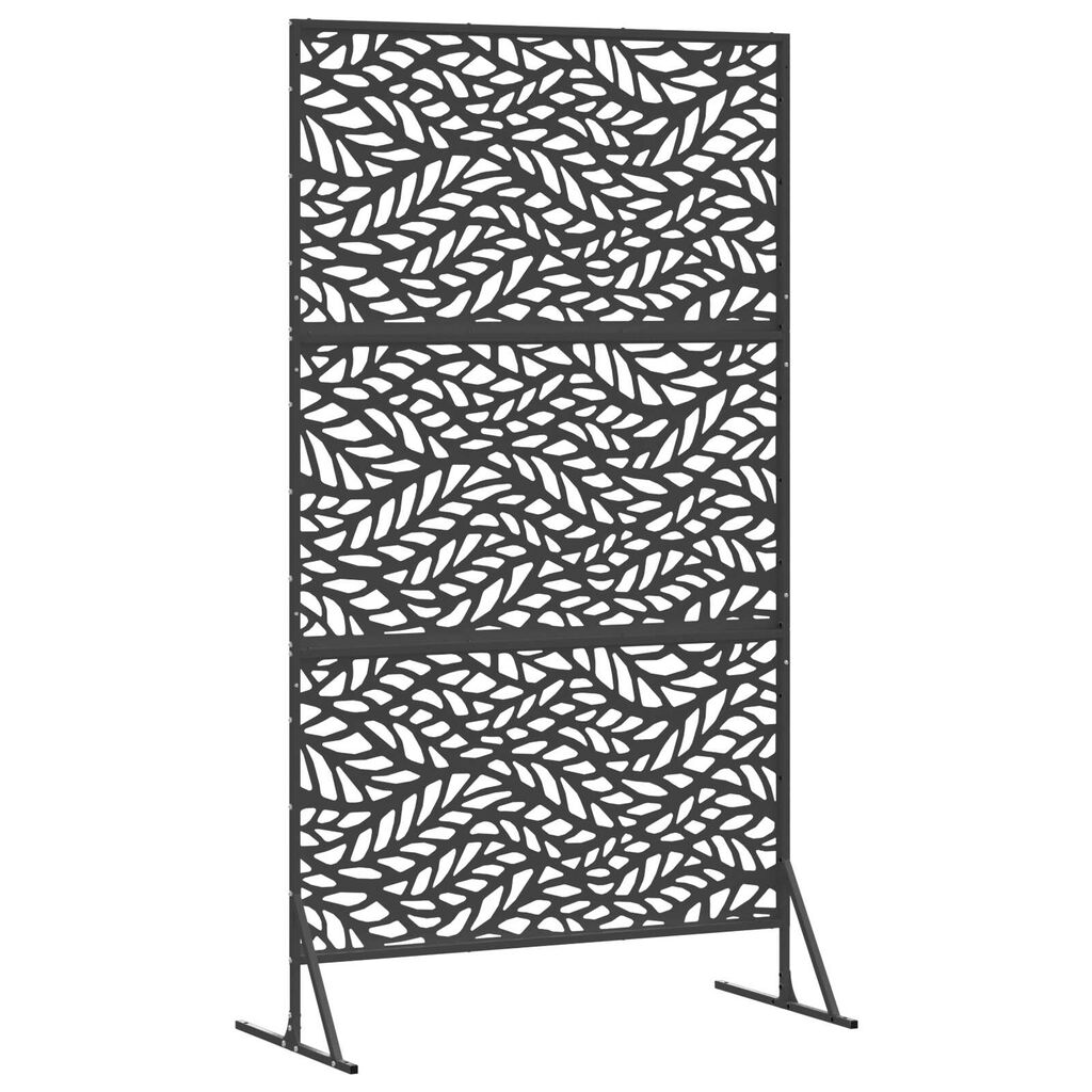 vidaXL Μαύρη Προστατευτική Οθόνη 100x50x180 cm από Χάλυβα