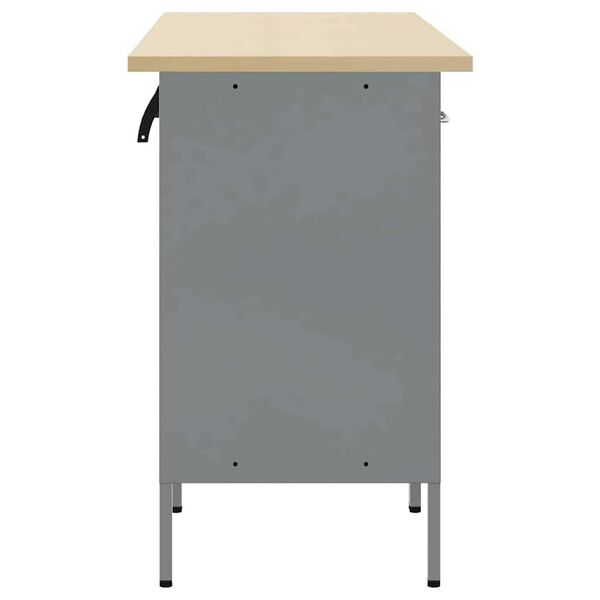 vidaXL Ντουλάπα Εργασίας 3 pcs Μαύρο και Γκρι 150 x 55 x 85 εκ