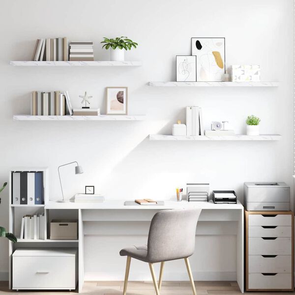 vidaXL &Rho;ά&phi;&iota; &Tau;&omicron;ί&chi;&omicron;&upsilon; &Epsilon;&pi;&iota;&tau;&omicron;ί&chi;&iota;&omicron; 4 pcs &Lambda;&epsilon;&upsilon;&kappa;ό &Mu;ά&rho;&mu;&alpha;&rho;&omicron; 120 x 23,5 x 4 &epsilon;&kappa;