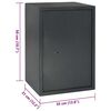 vidaXL Χρηματοκιβώτιο Σκοτεινό γκρίζο RAL7016 31 x 35 x 50 εκ Ατσάλι