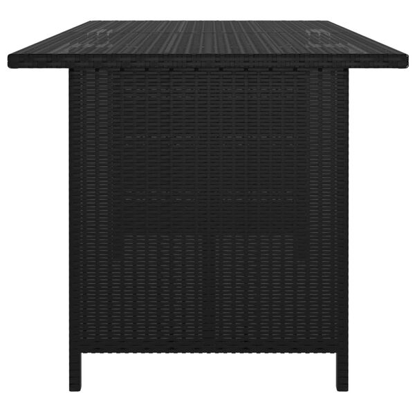 vidaXL Τραπεζαρία Κήπου Μαύρη 110 x 70 x 65 εκ. από Συνθετικό Ρατάν